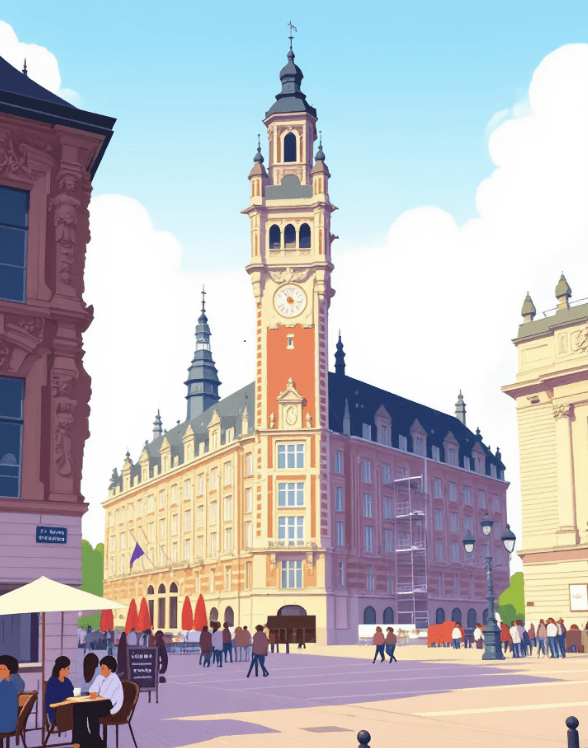 Illustration du beffroi de Lille — Serenity Taxi, votre taxi à Lille et dans la métropole